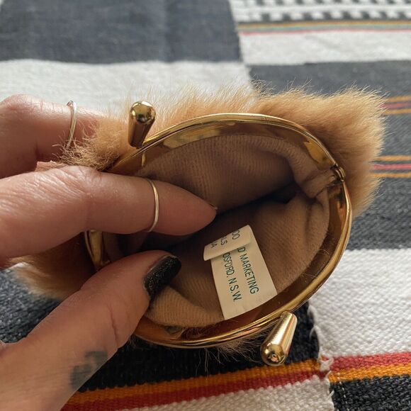 NWOT Kangaroo Fur Coin Wallet Purse. 5”x4”. Snap Closure. Made In Australia. - Picture 3 of 8